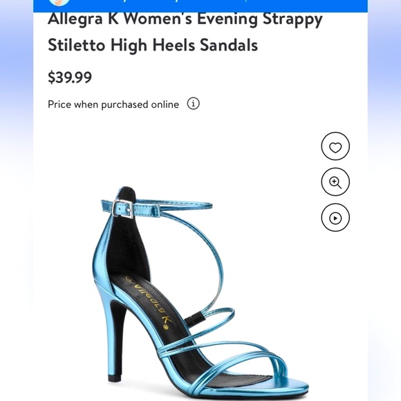 blue stilettos size 7 - Picture 6 of 8